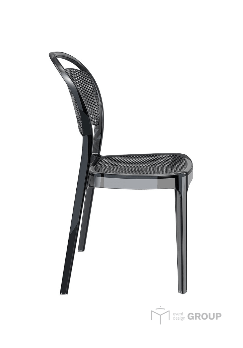 Krzesło Bee, czarne, transparentne