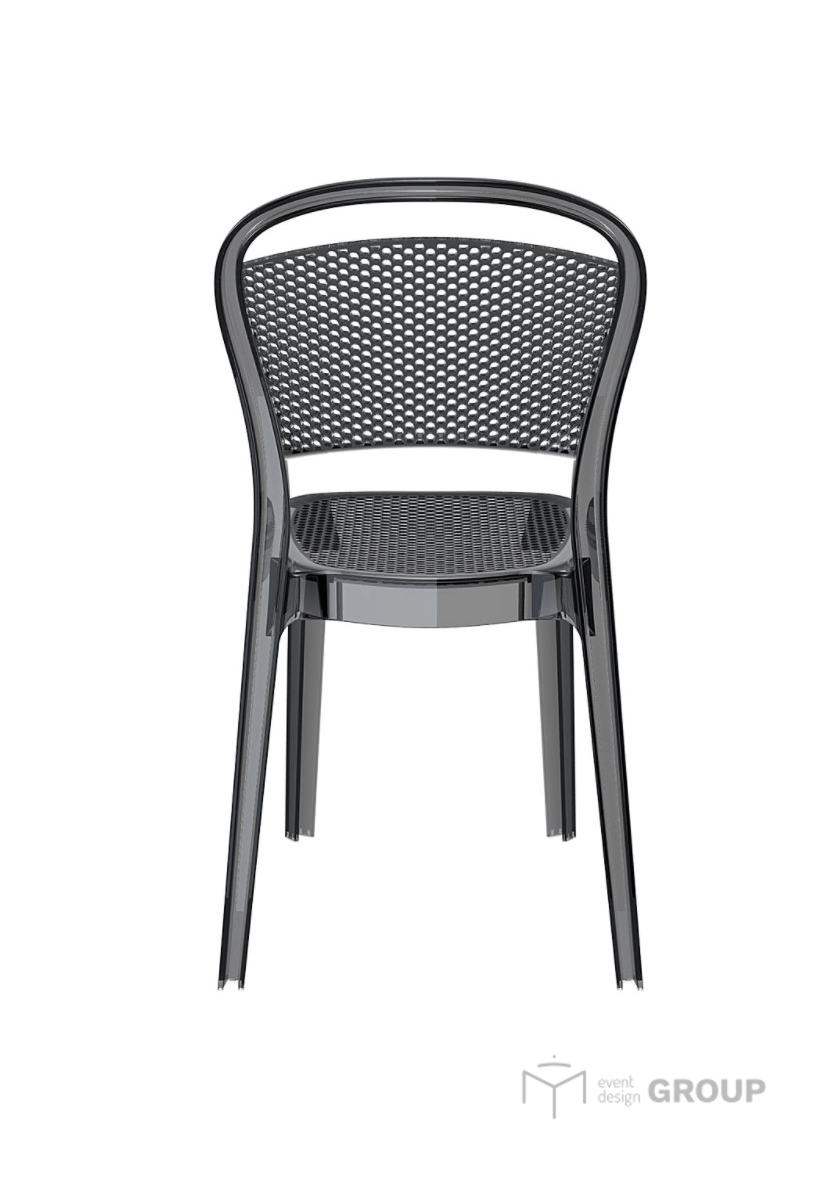 Krzesło Bee, czarne, transparentne